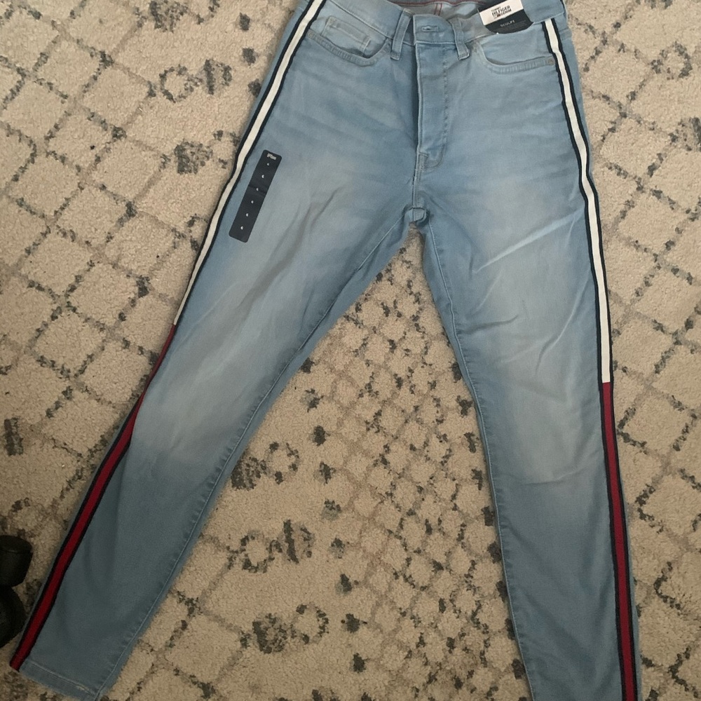 Tommy Hilfiger light wash striped jeans